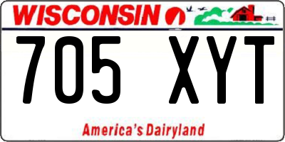 WI license plate 705XYT