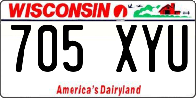 WI license plate 705XYU