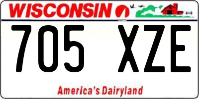 WI license plate 705XZE