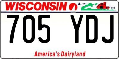 WI license plate 705YDJ