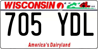 WI license plate 705YDL