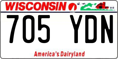 WI license plate 705YDN