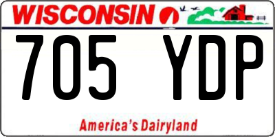 WI license plate 705YDP