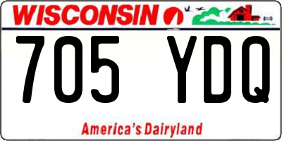 WI license plate 705YDQ