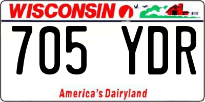 WI license plate 705YDR
