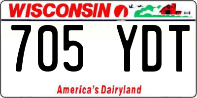 WI license plate 705YDT