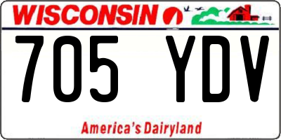 WI license plate 705YDV