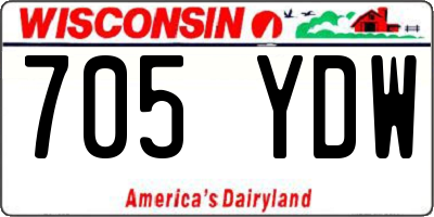 WI license plate 705YDW