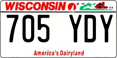 WI license plate 705YDY