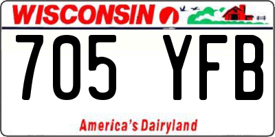 WI license plate 705YFB