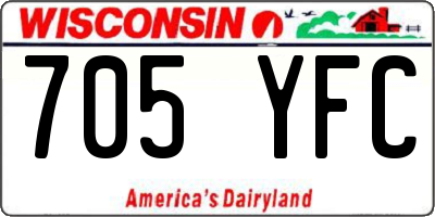 WI license plate 705YFC