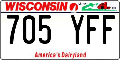WI license plate 705YFF