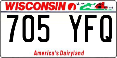 WI license plate 705YFQ