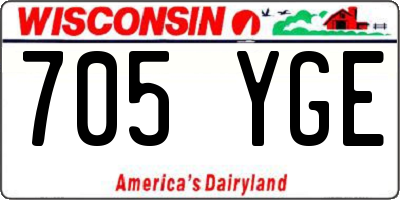 WI license plate 705YGE