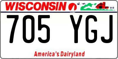 WI license plate 705YGJ