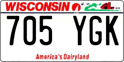WI license plate 705YGK