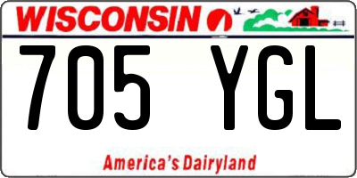 WI license plate 705YGL