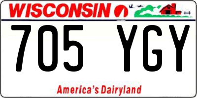WI license plate 705YGY