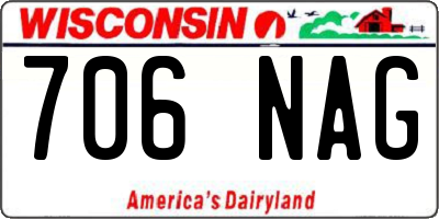 WI license plate 706NAG