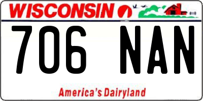 WI license plate 706NAN