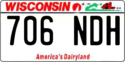 WI license plate 706NDH