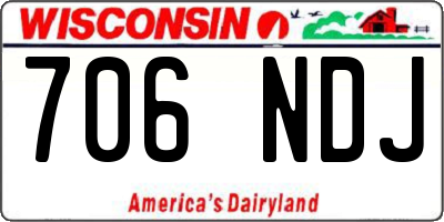 WI license plate 706NDJ
