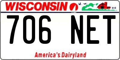 WI license plate 706NET
