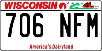 WI license plate 706NFM