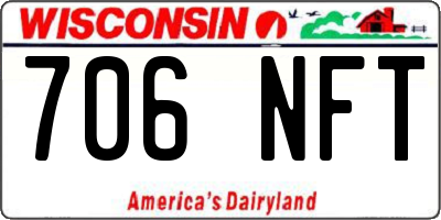 WI license plate 706NFT