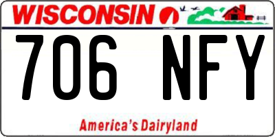 WI license plate 706NFY