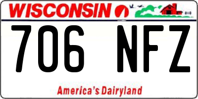 WI license plate 706NFZ