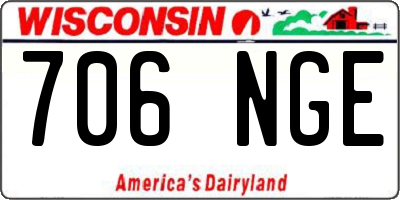 WI license plate 706NGE