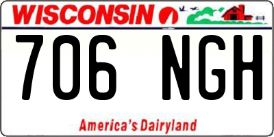 WI license plate 706NGH
