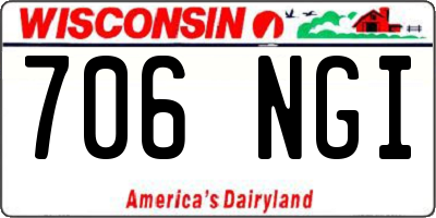 WI license plate 706NGI