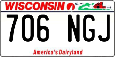 WI license plate 706NGJ