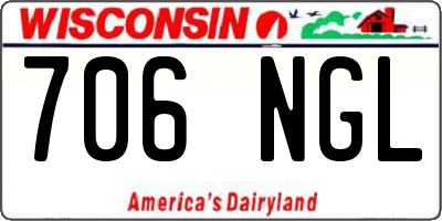 WI license plate 706NGL