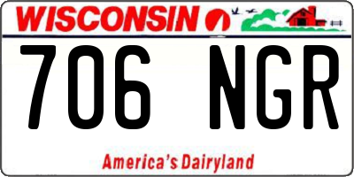 WI license plate 706NGR
