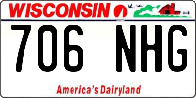 WI license plate 706NHG