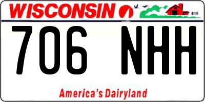 WI license plate 706NHH