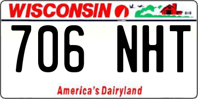 WI license plate 706NHT
