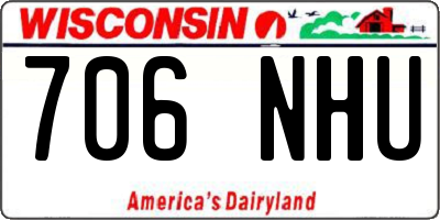 WI license plate 706NHU