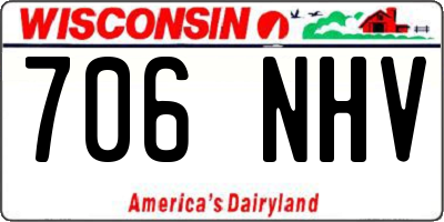 WI license plate 706NHV