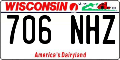 WI license plate 706NHZ