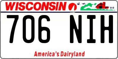 WI license plate 706NIH