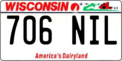 WI license plate 706NIL