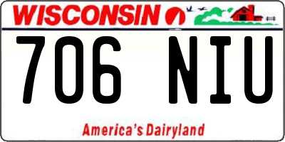WI license plate 706NIU