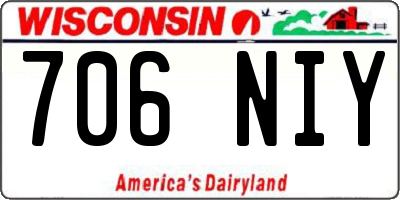 WI license plate 706NIY