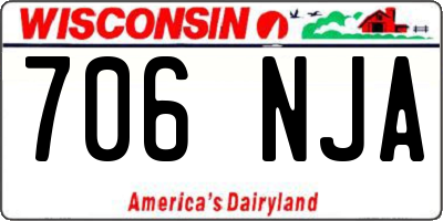 WI license plate 706NJA