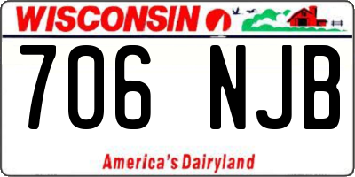 WI license plate 706NJB