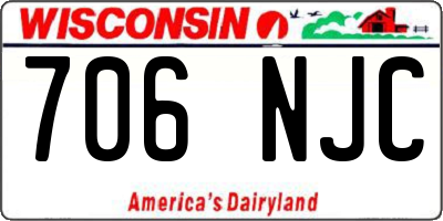 WI license plate 706NJC
